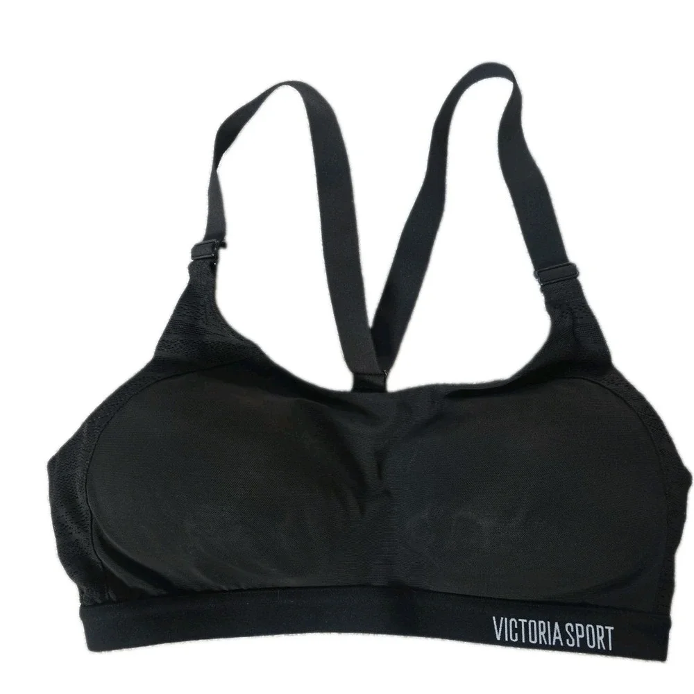 Victoria Secret Sport Bra 36C C80 Incredible Lightweight Wireless Black 377239